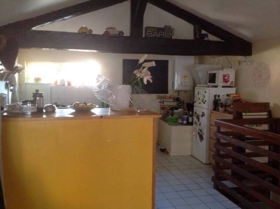 Salon, salle à manger, cuisine