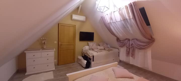 Love room with folded trundle bed 