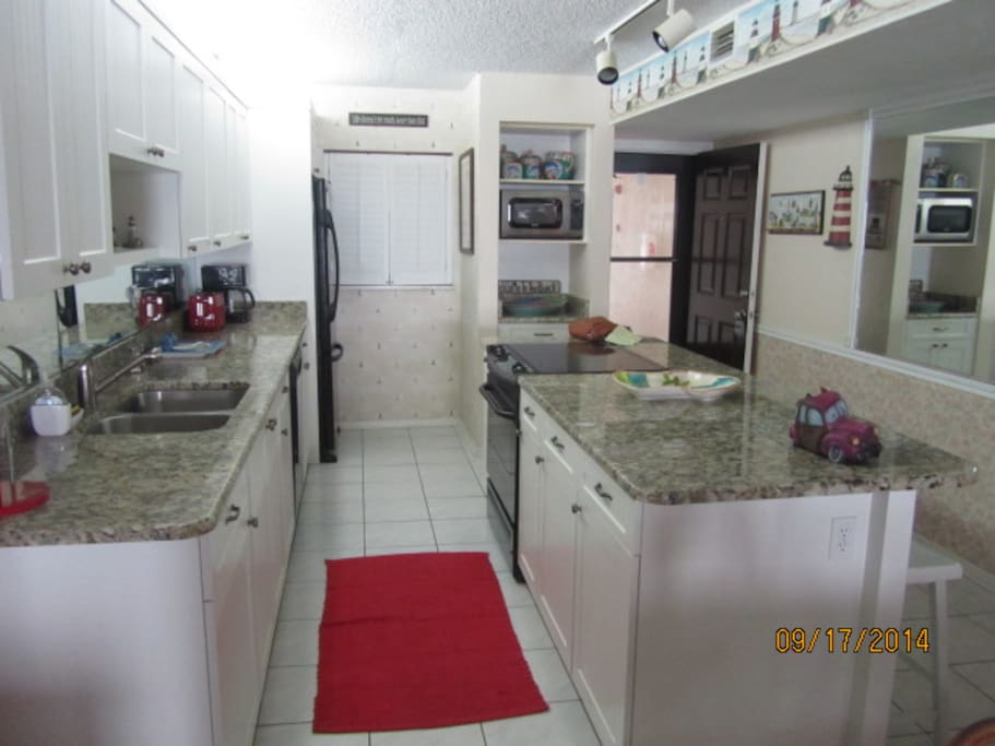 Open Kitchen with granite countertops