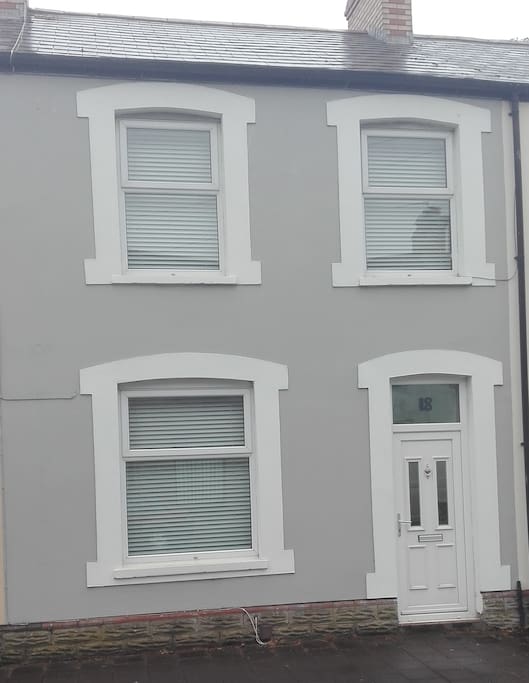 Traditional style house front in Cardiff centre