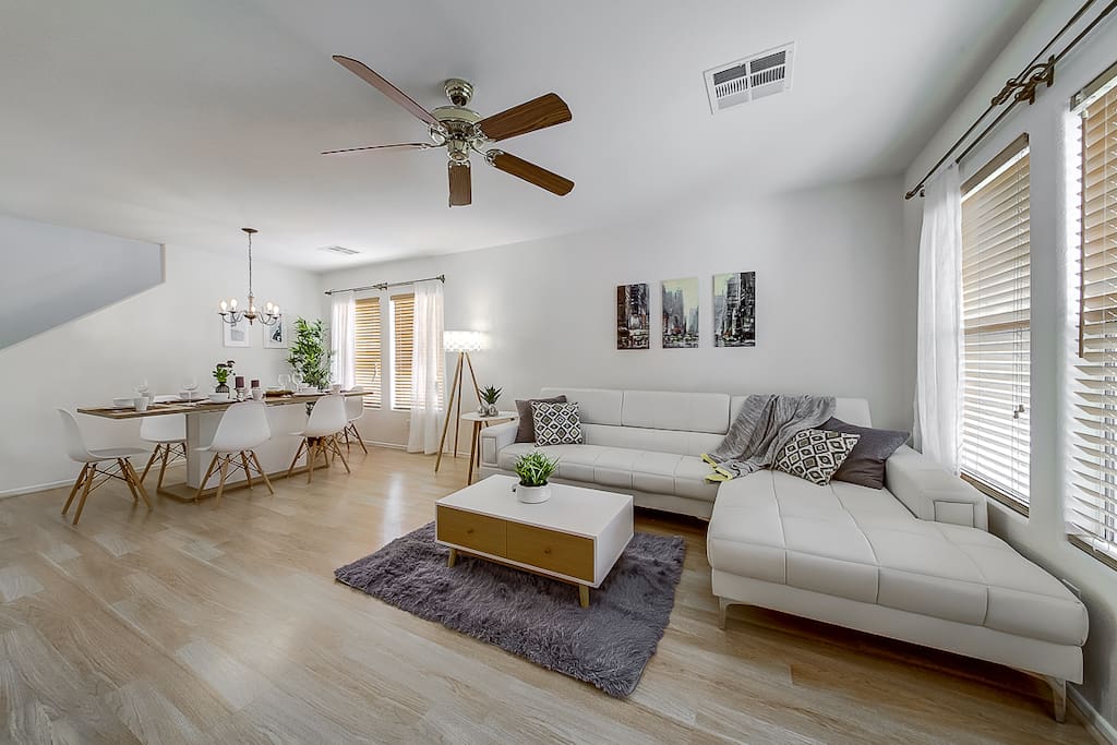 Living Room and Dining Room