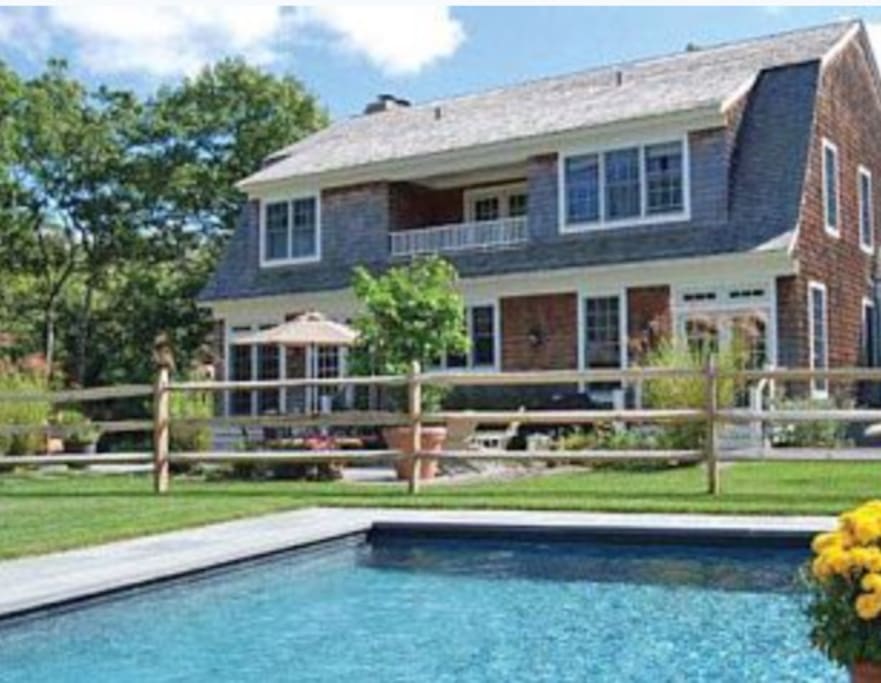 View from the pool house.