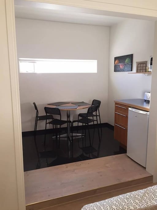 The dining area