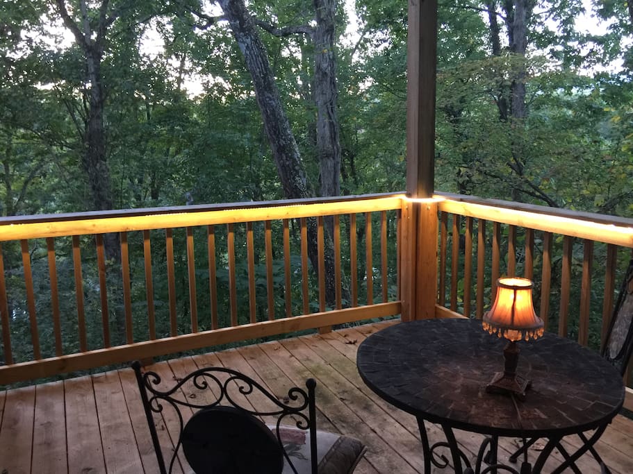Leaves starting to fall in October.