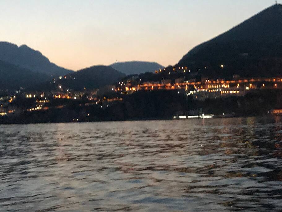 The coast at the sunset