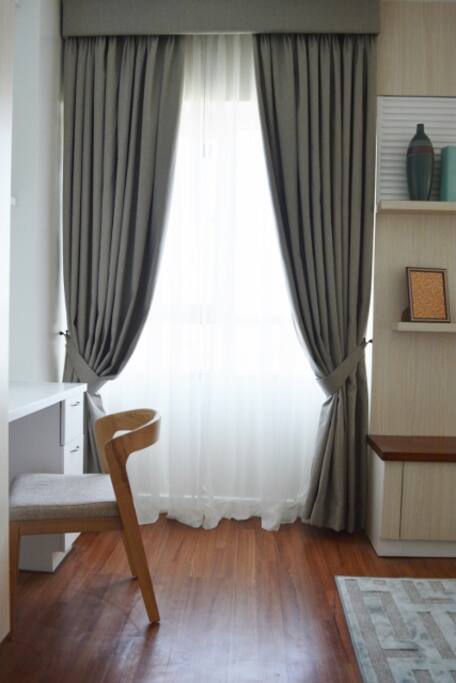 Custom black-out curtains
