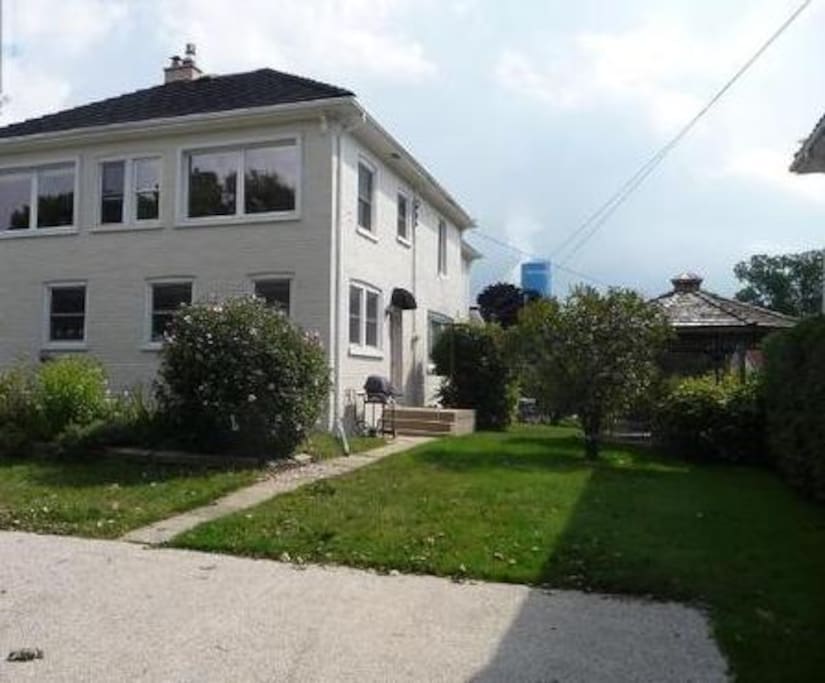 Back of House with Parking and Private Entrance to upper level