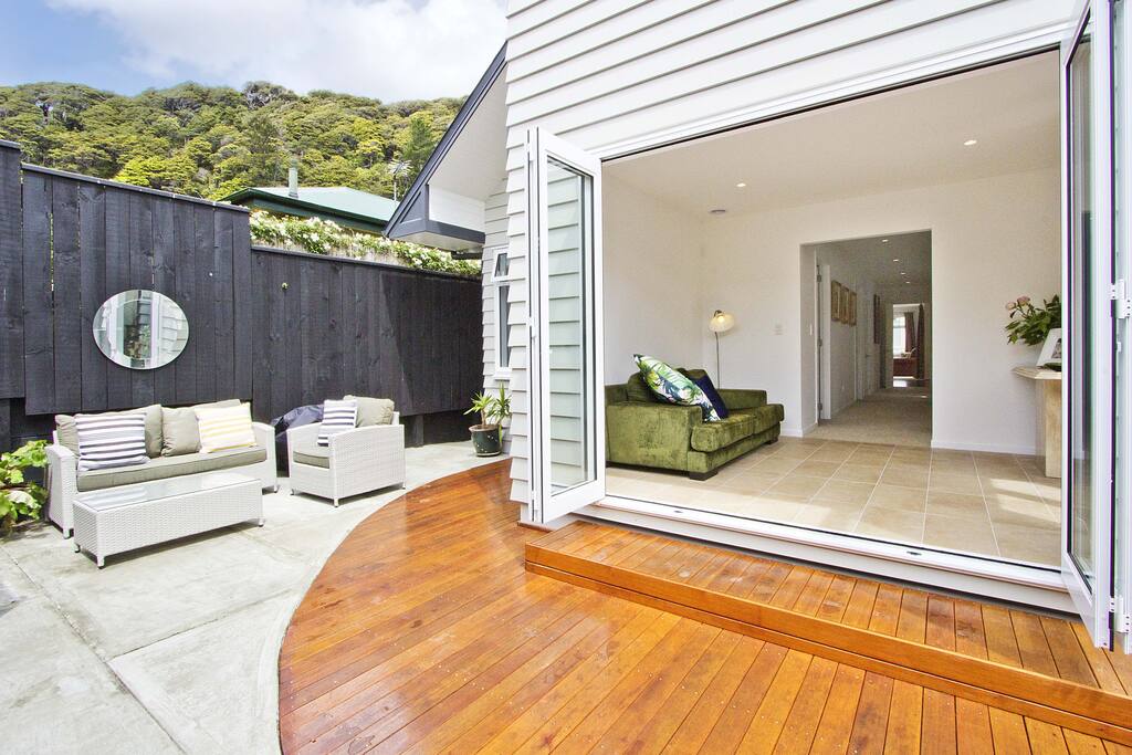 Sunroom and rear patio
