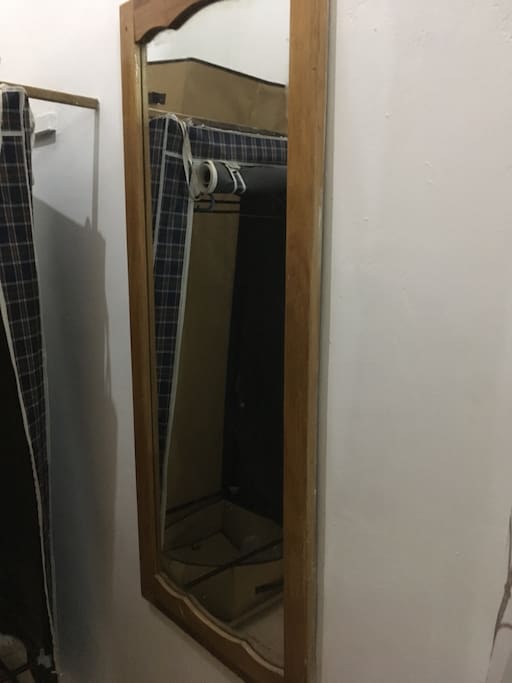 Mirror,hangers and closet