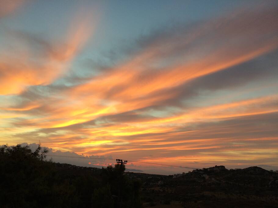 View from our balcony half an hour before sunrise