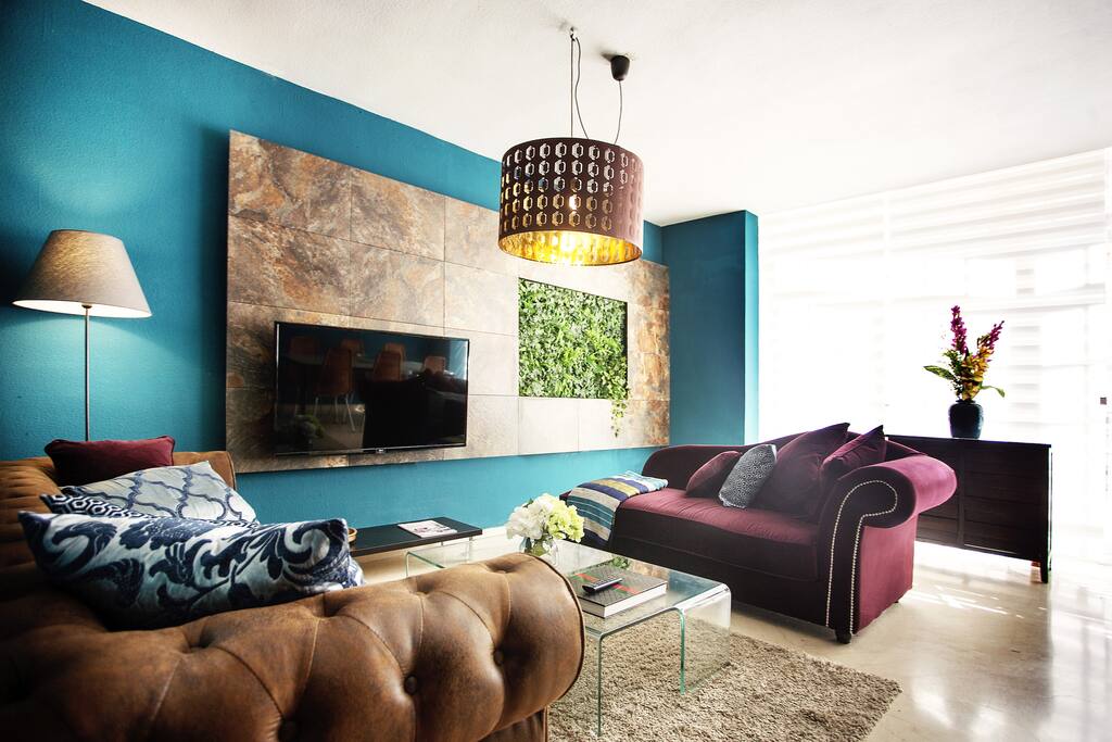 Agradable living room de 25 metros cuadrados.