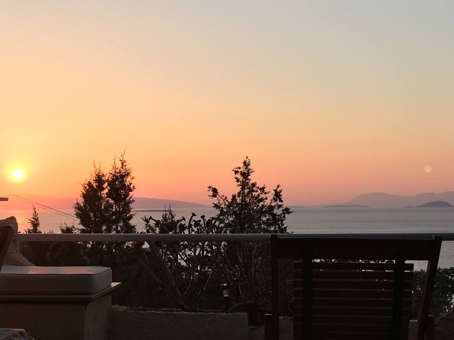 Relax from the terrace during sunset