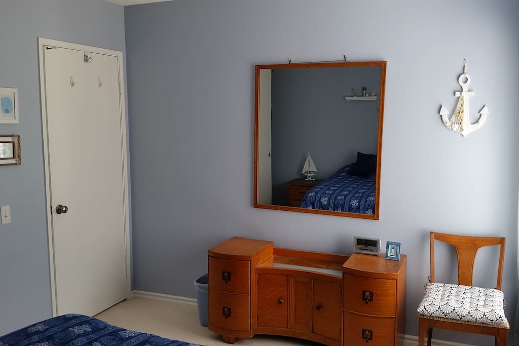 Nightstands, drawer space with privacy lock.
