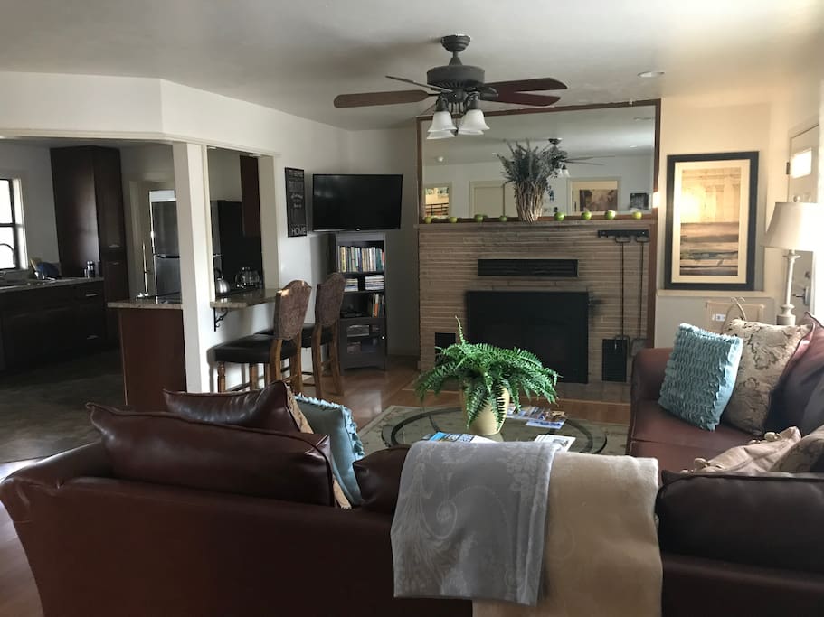 Shared living room and kitchen space