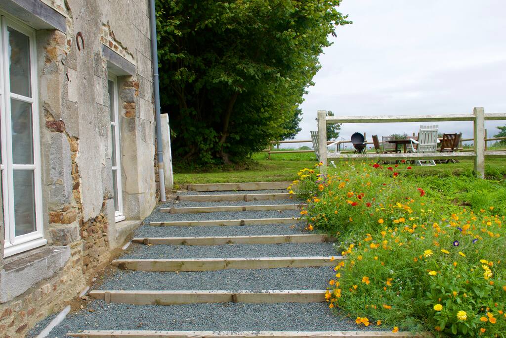 Accès jardin privatif plein sud