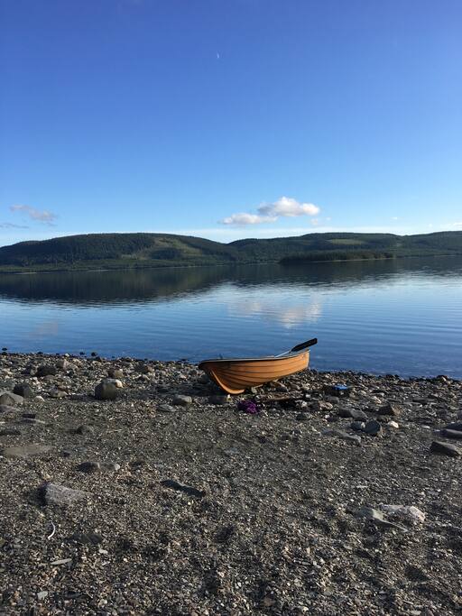 Båt som ingår med hyran.