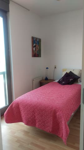 Een persoons basic kamer direct achter het station