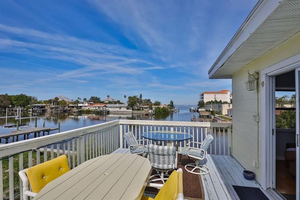 Your private deck, enjoy birds and fish.