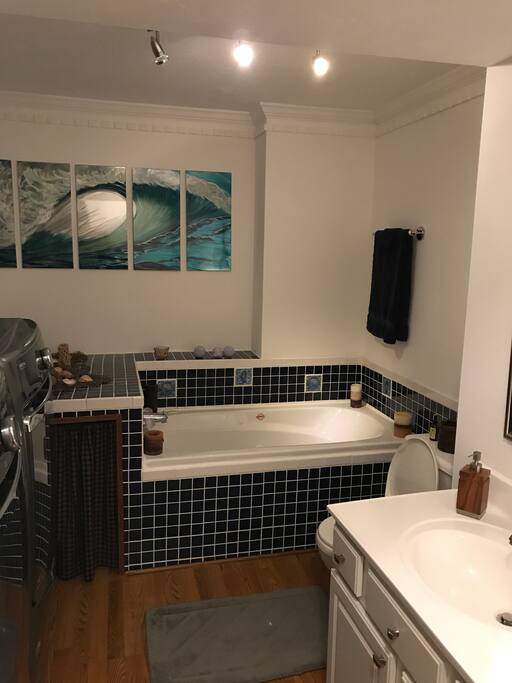 Private jacuzzi/laundry/restroom.