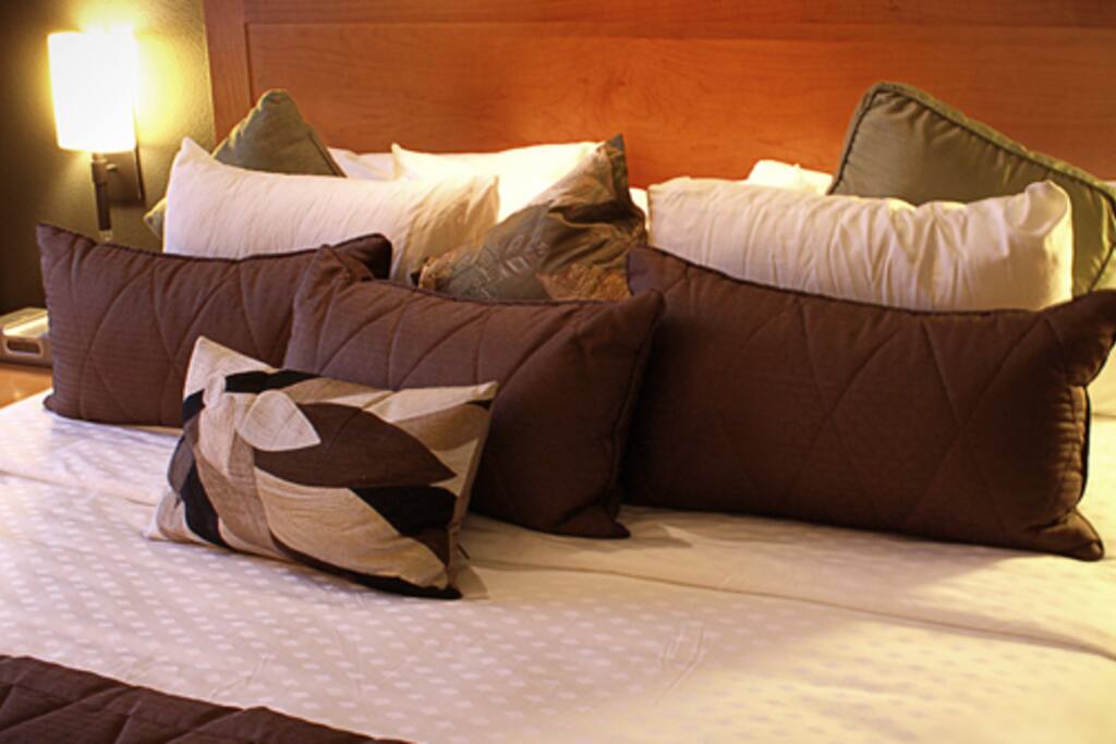 Master bedroom luxurious king bed