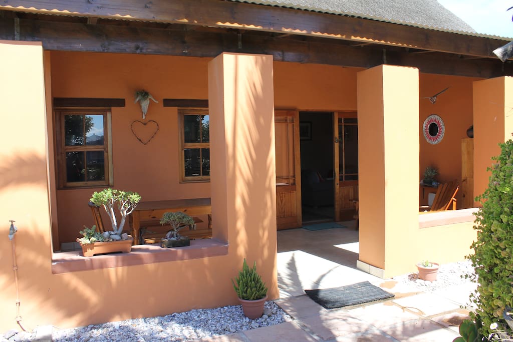 Back veranda/patio/stoep.