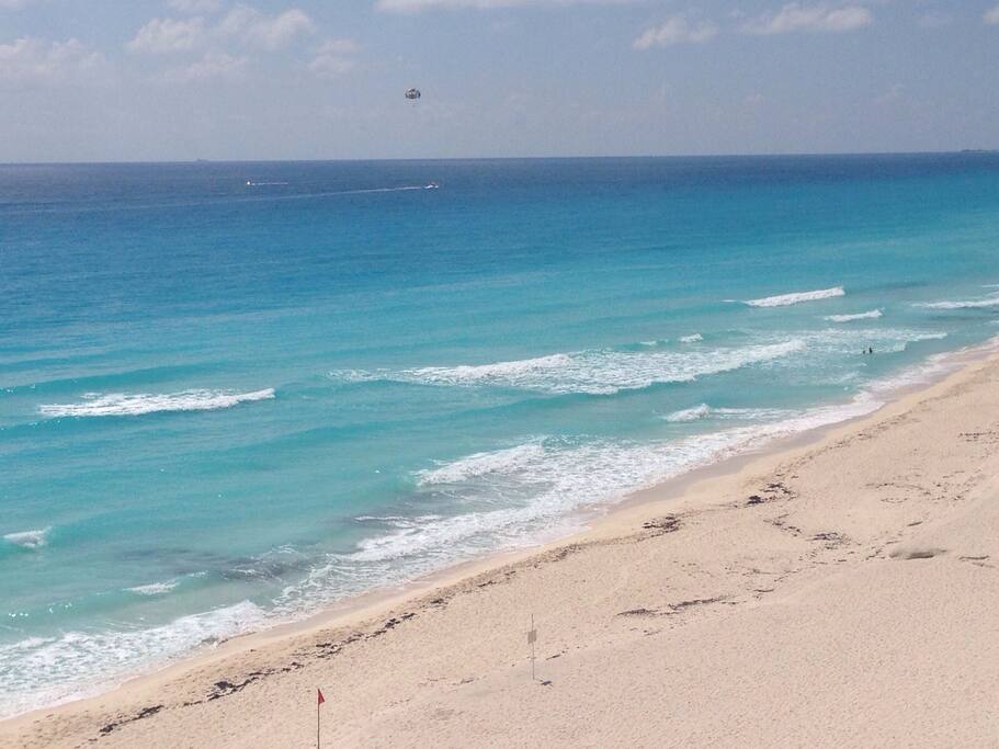 Balcony view to the Mexican Caribbean