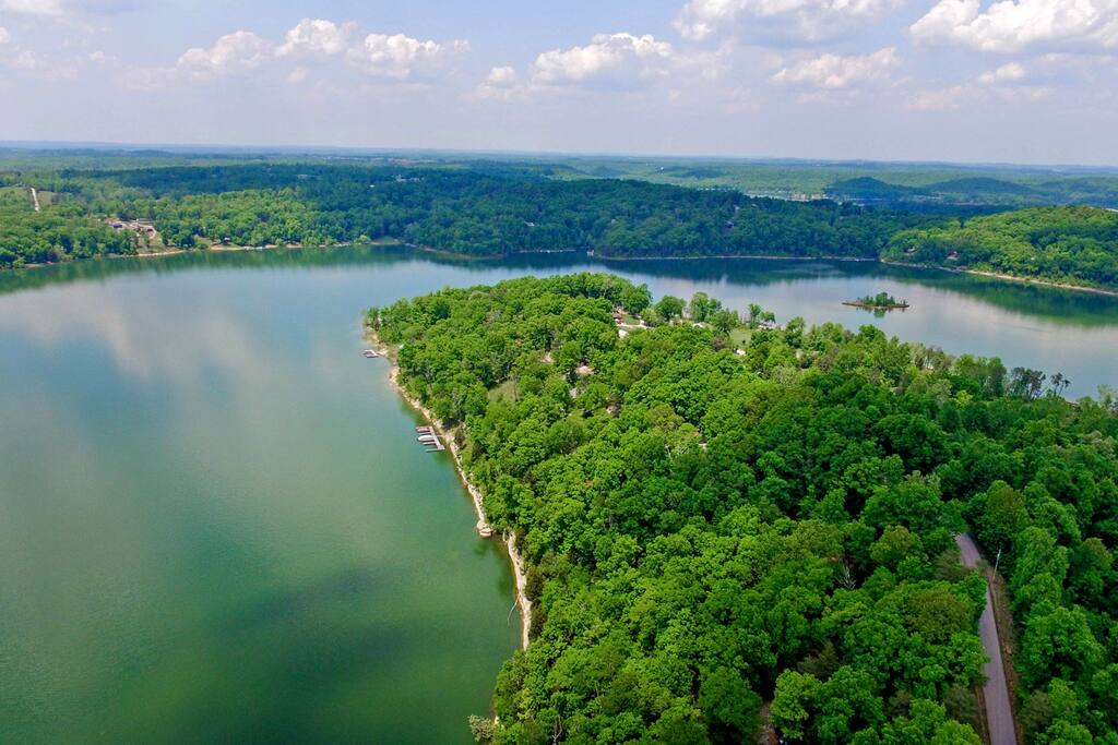 aerial view from cabin