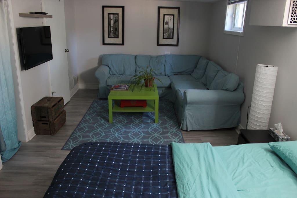 The "green" room is a great place to decompress after a long day.