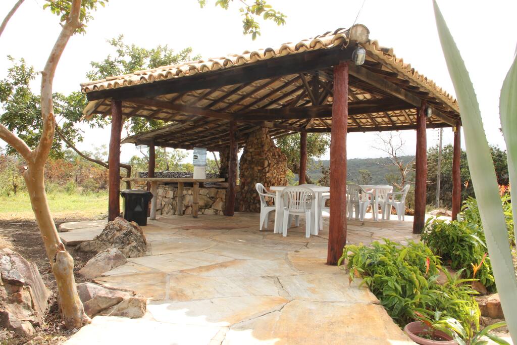 Sala de jantar no campo