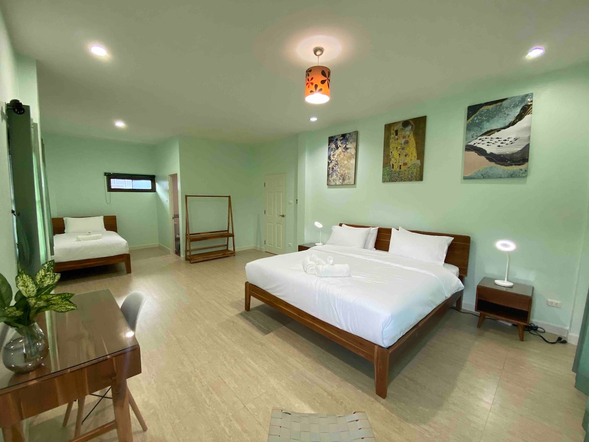 Chumba cha kulala cha 1
(kitanda 1 cha mfalme kitanda kimoja)