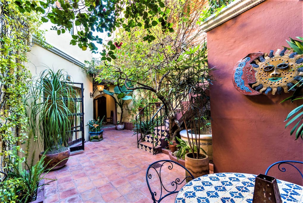Courtyard from living room
