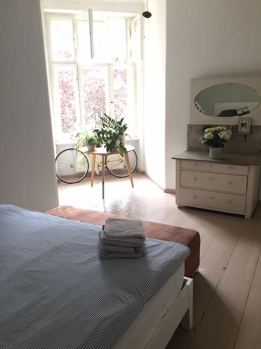 bedroom view to quiet court