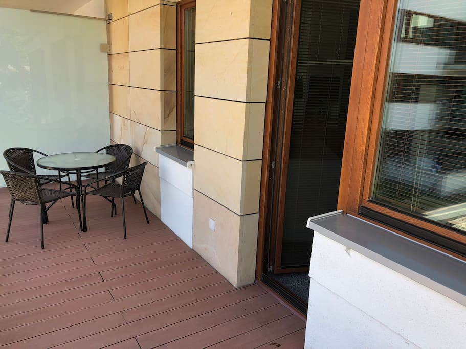Duży balkon