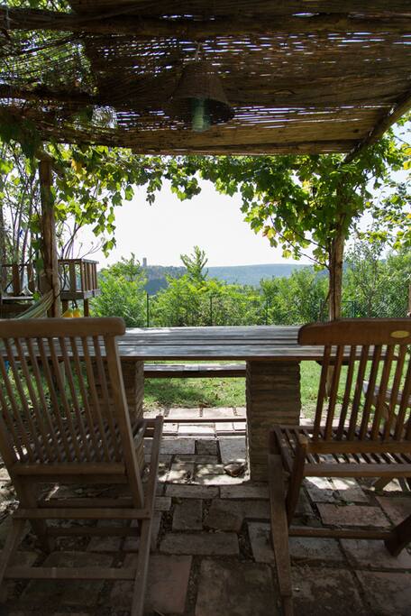 View from the garden across to Civita di Bagnoregio
