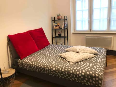 Popular Airbnb listing: The next door studio, au centre de Strasbourg in Orangerie Conseil Des Xv
