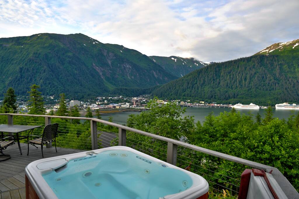 The view from the deck and hot tub