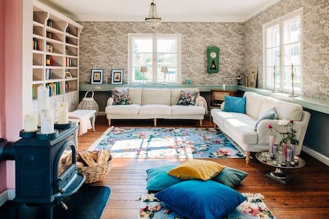 Forsthaus Rieth am See sauna, fireplace, sun deck, boat