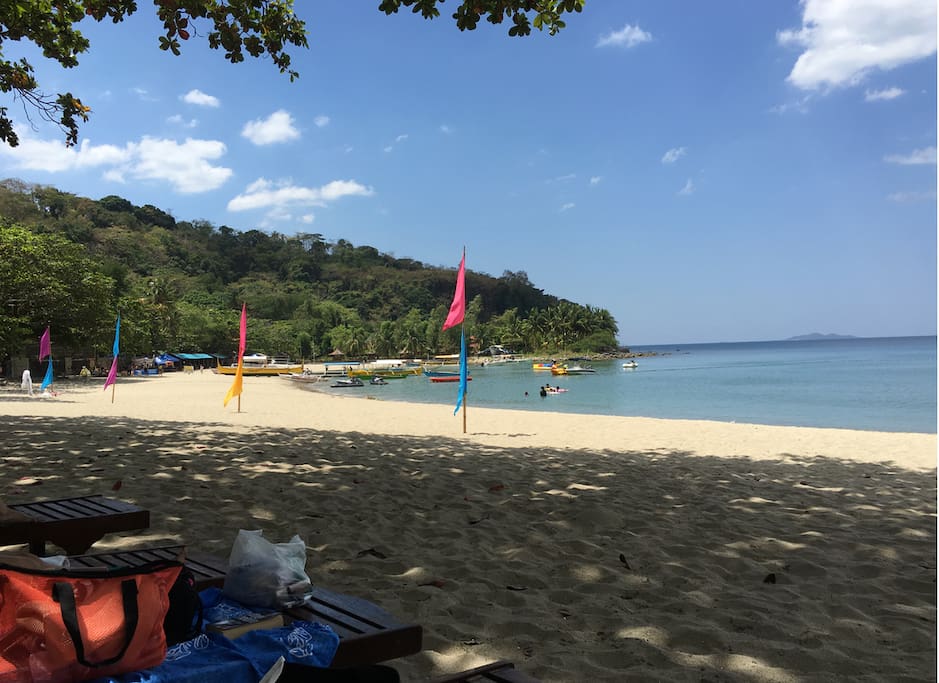 The beach located within the village