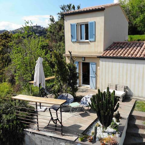 „Casetta“, Tiny House  with terrace in Venzolasca