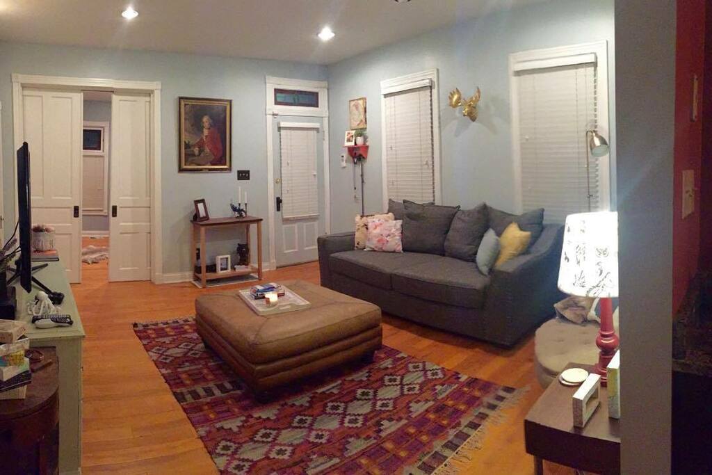 Living room looking into front room.