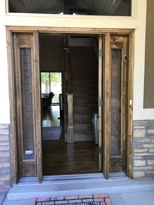 Front entrance-keypad door