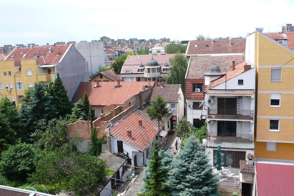 View from the blue room window