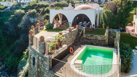Punta moresca, seafront villa with private pool.