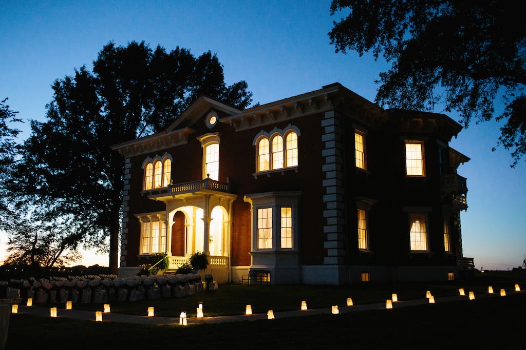 Linwood Lawn at night