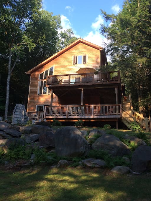 Afternoon Sun on the back of the House, Decks and Patio.