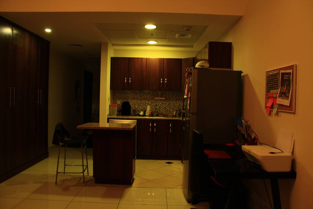 Spacious Kitchen and Desk area for