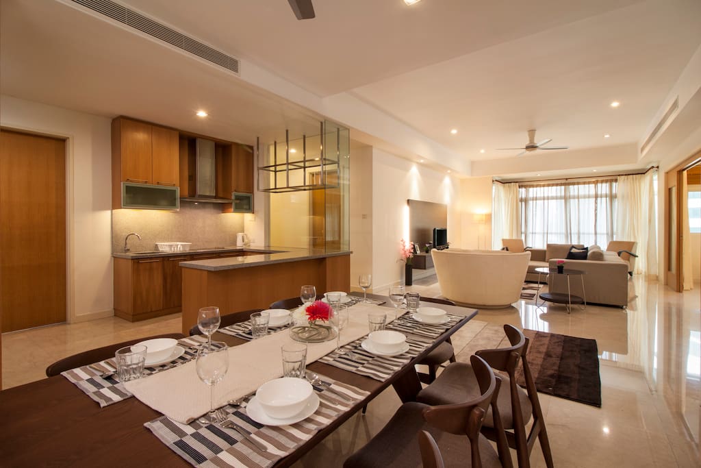 Dining and living space