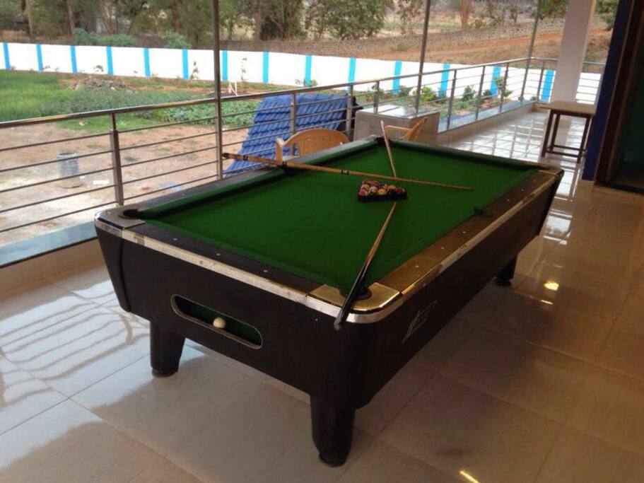 A nice pool table at the first level for your group
