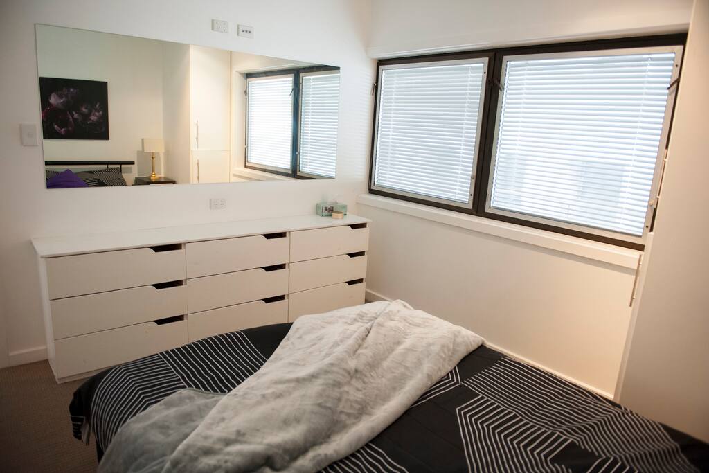 The master bedroom with lots of drawer space