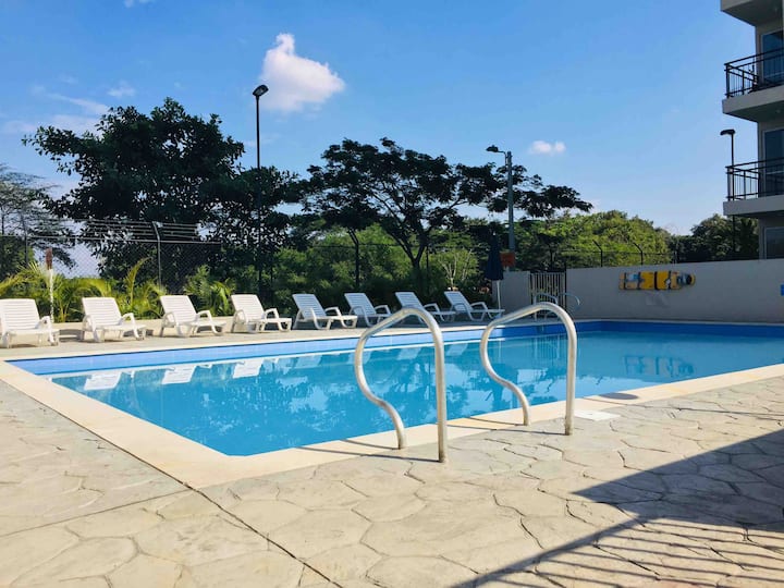 APT CALI SUR BALCONY POOL ELEVATOR PARK AA Serviced apartments for Rent in Cali, Valle del